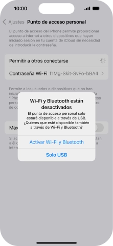 Si el wifi está desactivado, pulsa Activar Wi-Fi y Bluetooth.