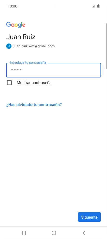 Pulsa Siguiente.