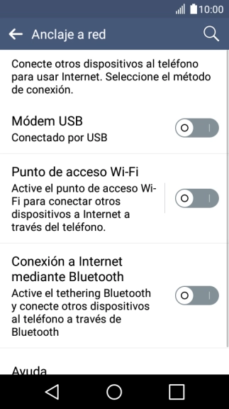 Pulsa Punto de acceso Wi-Fi.