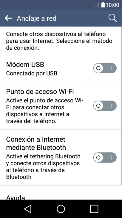 Pulsa Punto de acceso Wi-Fi.