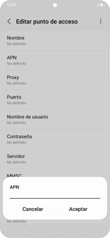 Introduce airtelwap.es y pulsa Aceptar.