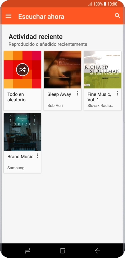 Desliza el dedo hacia la derecha desde la parte izquierda de la pantalla.
