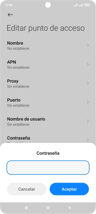 Introduce wap125 y pulsa Aceptar.