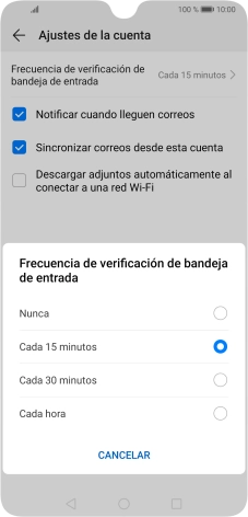 Pulsa el ajuste deseado.