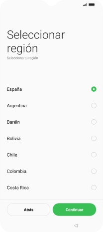 Pulsa el país deseado.