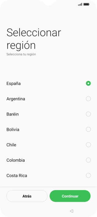 Pulsa el país deseado.