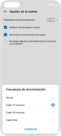 Pulsa el ajuste deseado.