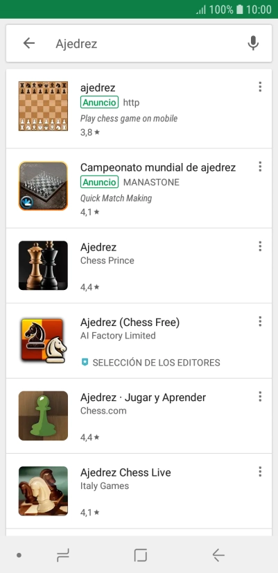 Pulsa la app deseada.