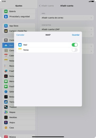 Pulsa Guardar. Ahora se ha configurado tu cuenta de correo electrónico. Si deseas seleccionar más ajustes del servidor de correo de entrada o de salida, continúa con los pasos siguientes.