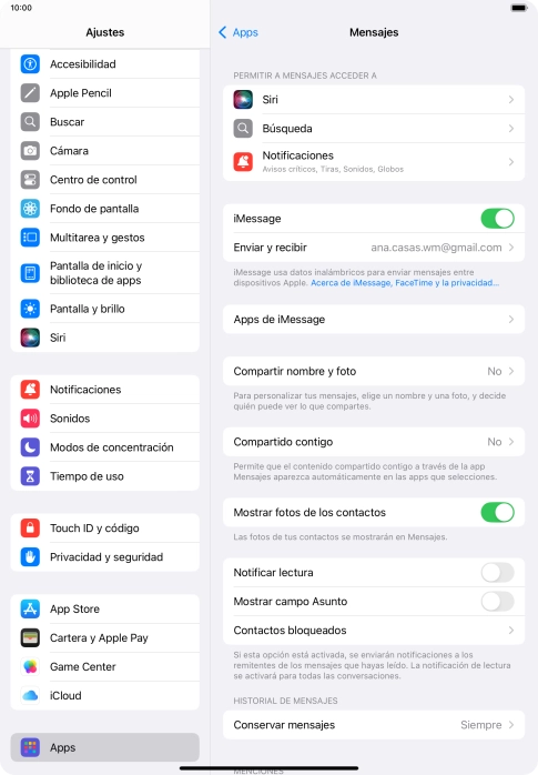 Desliza el dedo hacia arriba desde la parte inferior de la pantalla para terminar y volver a la pantalla de inicio.