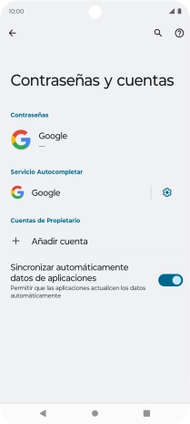 Pulsa Añadir cuenta.