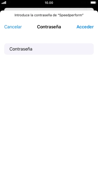 Introduce la contraseña de la red wifi y pulsa Acceder.