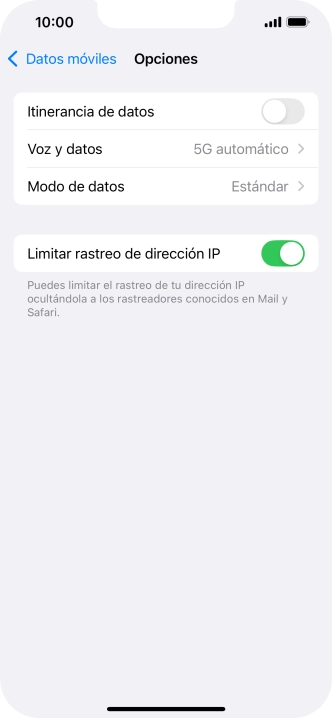 Pulsa Voz y datos.