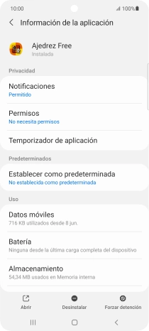 Pulsa Almacenamiento.
