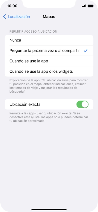 Pulsa el ajuste deseado para activar o desactivar la función.