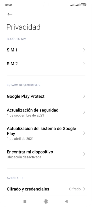 Pulsa la tarjeta SIM deseada.
