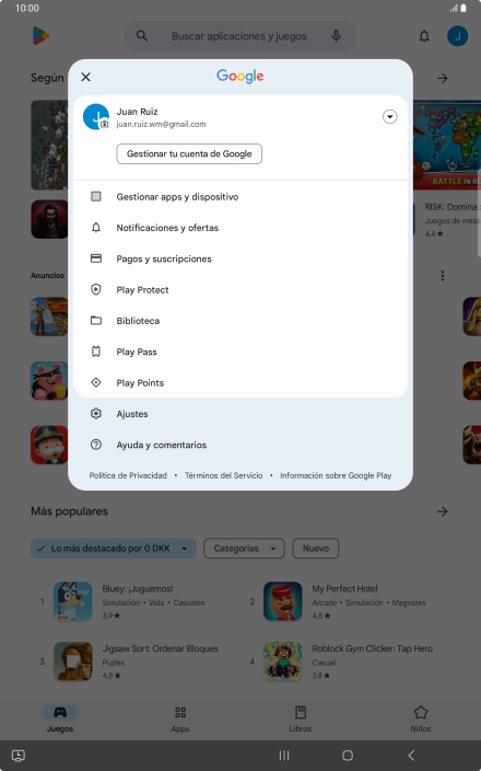 Pulsa Gestionar apps y dispositivo.