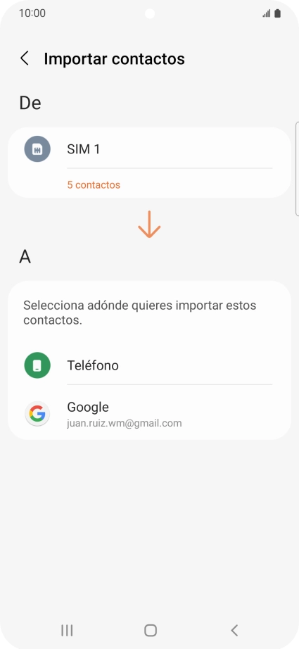Pulsa Teléfono.