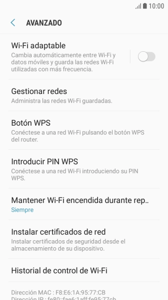 Pulsa el indicador junto a 