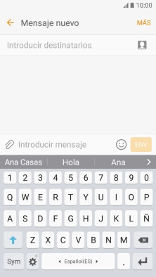 Abre una nota, un mensaje o un correo electrónico, de modo que el teclado esté visible en la pantalla y el teléfono esté listo para la entrada de texto.