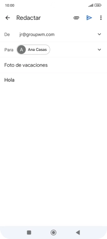 Pulsa el icono de anexos.