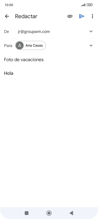 Pulsa el icono de anexos.