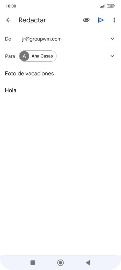 Pulsa el icono de anexos.