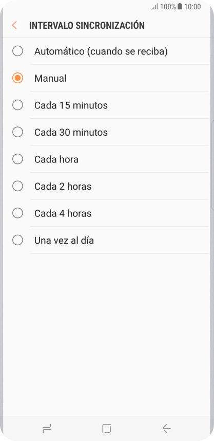 Pulsa el ajuste deseado.