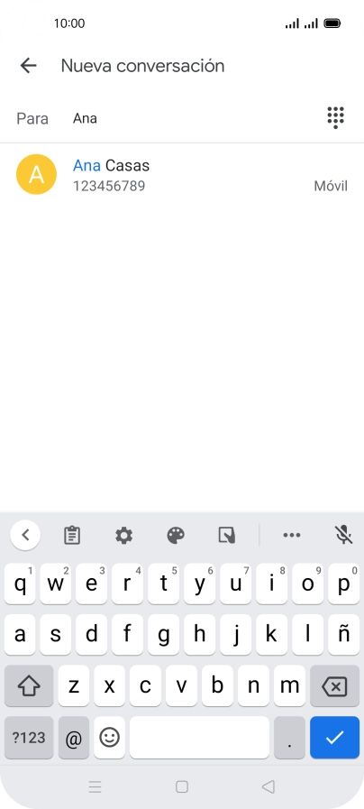 Pulsa el contacto deseado.