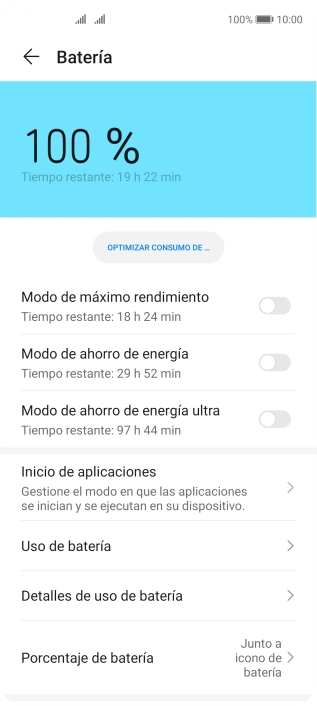 Pulsa el indicador junto al ajuste deseado para activar la función.