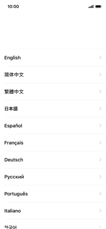 Pulsa el idioma deseado.