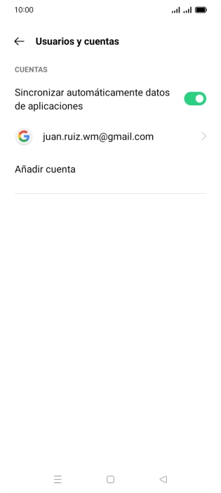 Pulsa Añadir cuenta.