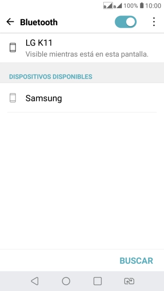 Pulsa el dispositivo Bluetooth deseado y sigue las indicaciones de la pantalla para vincular el dispositivo al teléfono.