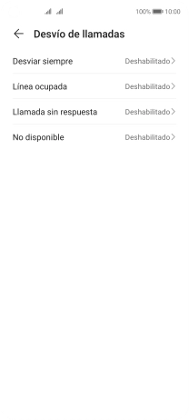 Pulsa el tipo de desvío deseado.