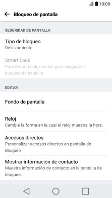 Pulsa Tipo de bloqueo.