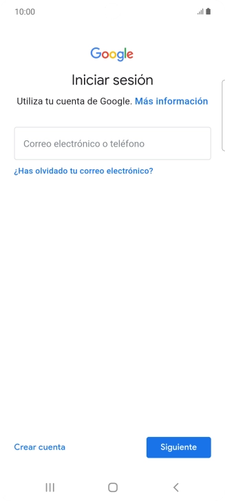 Si no tienes una cuenta de Google, pulsa Crear cuenta y sigue las indicaciones de la pantalla para ver cómo crear una cuenta nueva.