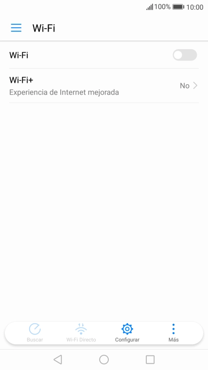 Pulsa Wi-Fi para activar la función.