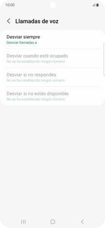 Pulsa el tipo de desvío deseado.