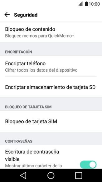 Pulsa Bloqueo de tarjeta SIM.
