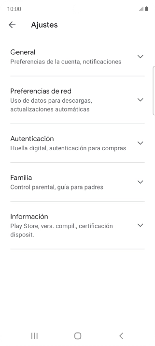 Pulsa Preferencias de red.