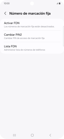 Pulsa Activar FDN.