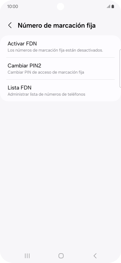 Pulsa Activar FDN.