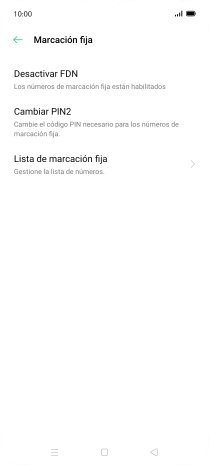 Pulsa Desactivar FDN.