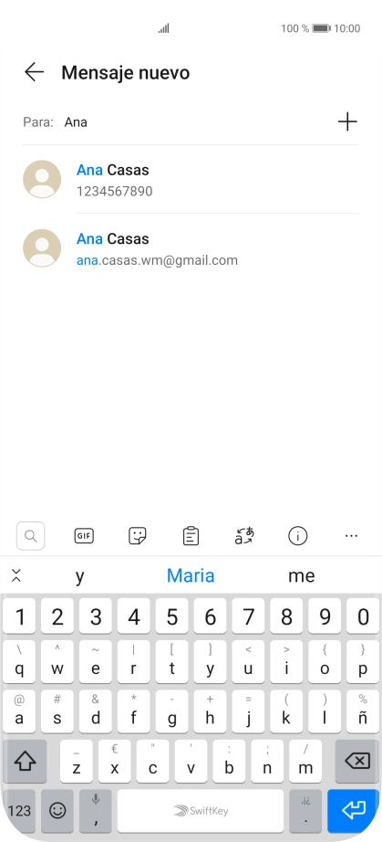 Pulsa el contacto deseado.