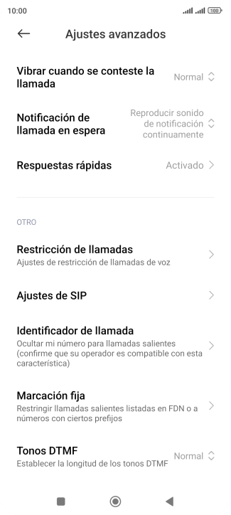 Pulsa Marcación fija.