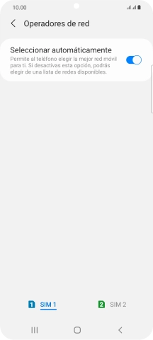 Pulsa la tarjeta SIM deseada.