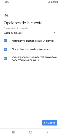 Si aparece en la pantalla esta imagen, tu cuenta de correo electrónico ha sido reconocida y configurada automáticamente. Sigue las indicaciones de la pantalla para introducir más información y terminar la configuración.