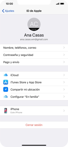 Desliza el dedo hacia arriba desde la parte inferior de la pantalla para terminar y volver a la pantalla de inicio.