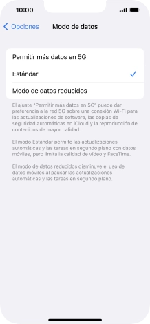 Pulsa el ajuste deseado.