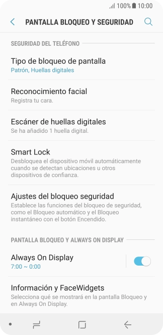 Pulsa Tipo de bloqueo de pantalla e introduce el código de seguridad actual.